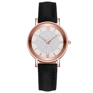 2020 Starry Sky Dial Watches for Women Fashion Roman Scale Rhinestone Leather Ladies Quartz Watch Female Wrist Watch reloj mujer