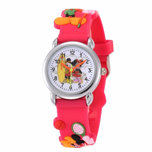 Cartoon Children Watch Kids Gift Superman Spiderman Pink Kitten Football Wristwatch Boys Girls Quartz Wristwatch Clock relogio