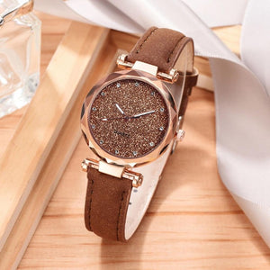 Women Watch Rhinestone Romantic Starry Sky WristWatch Fashion Ladies Leather Watch Clock for Women Relogio Feminino Montre Femme