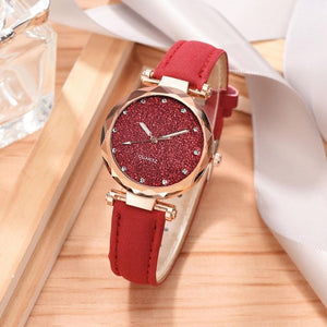 Women Watch Rhinestone Romantic Starry Sky WristWatch Fashion Ladies Leather Watch Clock for Women Relogio Feminino Montre Femme