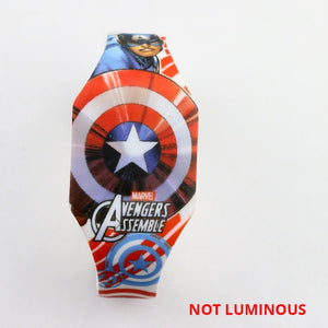 NEW Luminous Princess Elsa Children Watches Kids Spiderman Avengers Cartoon Pattern LED Girls Watch Reloj Infantil Wristwatches