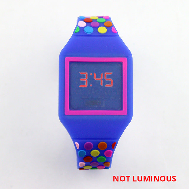 NEW Luminous Princess Elsa Children Watches Kids Spiderman Avengers Cartoon Pattern LED Girls Watch Reloj Infantil Wristwatches