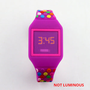 NEW Luminous Princess Elsa Children Watches Kids Spiderman Avengers Cartoon Pattern LED Girls Watch Reloj Infantil Wristwatches