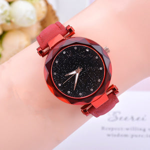 Casual Women Watches Starry Sky Quartz Wristwatch Female Clock Leather Fashion Ladies Wrist Watches reloj mujer relogio feminino