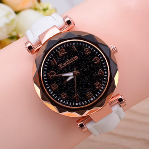 Casual Women Watches Starry Sky Quartz Wristwatch Female Clock Leather Fashion Ladies Wrist Watches reloj mujer relogio feminino