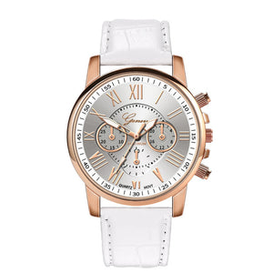 New Fashion Women Leather Band  Quartz Analog Wrist Watch