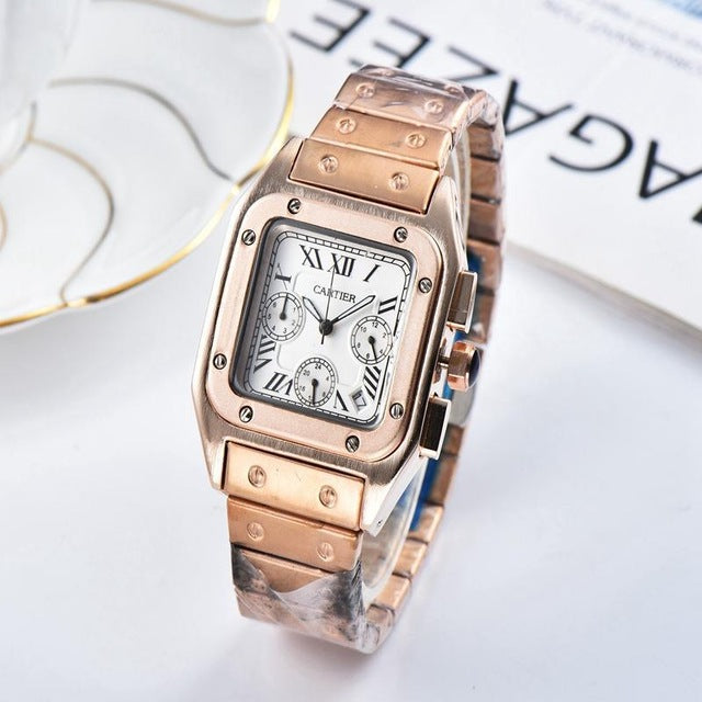 NEW Luxury Brand Mechanical Wristwatch Mens women Watches Quartz Watch with Stainless Steel Strap relojes hombre automatic 158