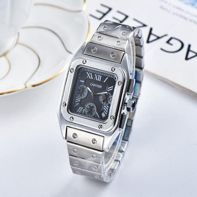 NEW Luxury Brand Mechanical Wristwatch Mens women Watches Quartz Watch with Stainless Steel Strap relojes hombre automatic 158